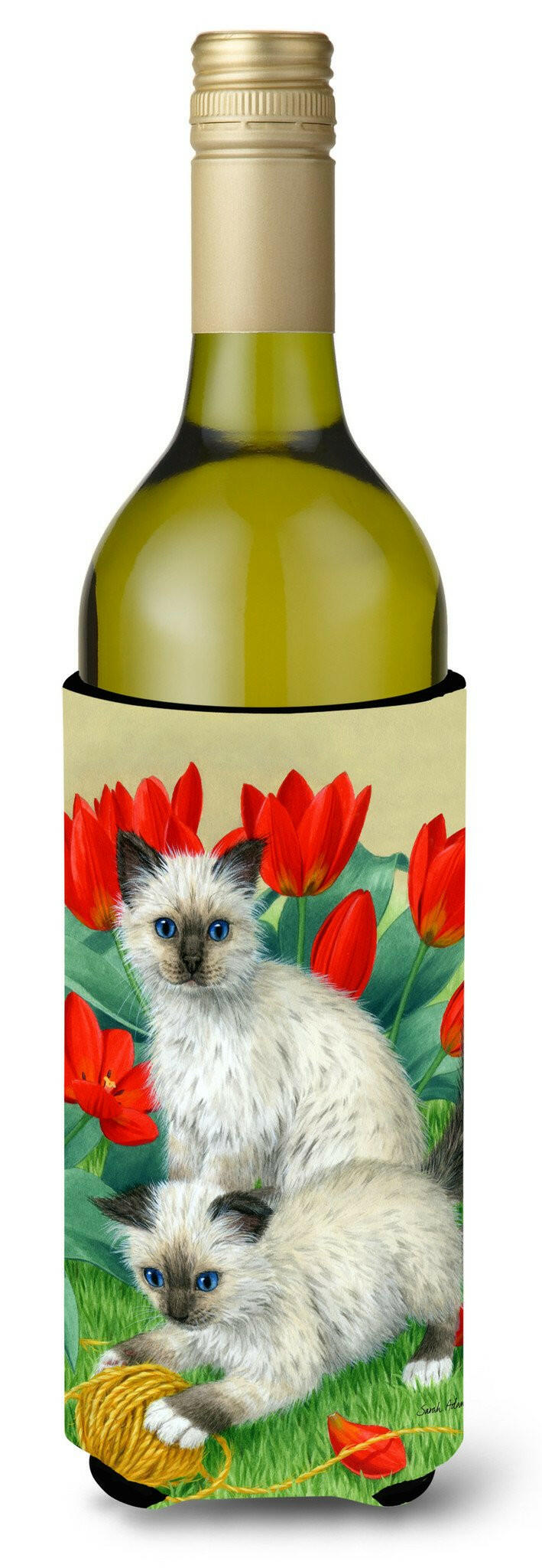 Birman Kittens Wine Bottle Beverage Insulator Hugger ASA2125LITERK by Caroline's Treasures
