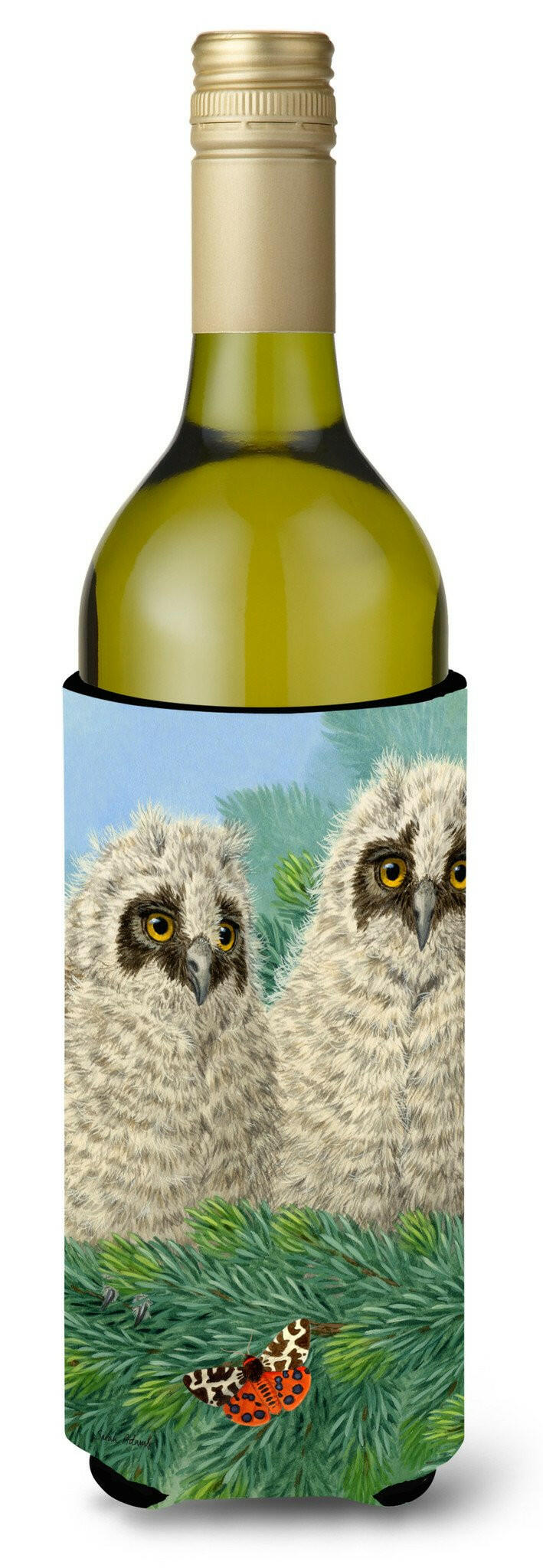 Owlets Wine Bottle Beverage Insulator Hugger ASA2126LITERK by Caroline&#39;s Treasures