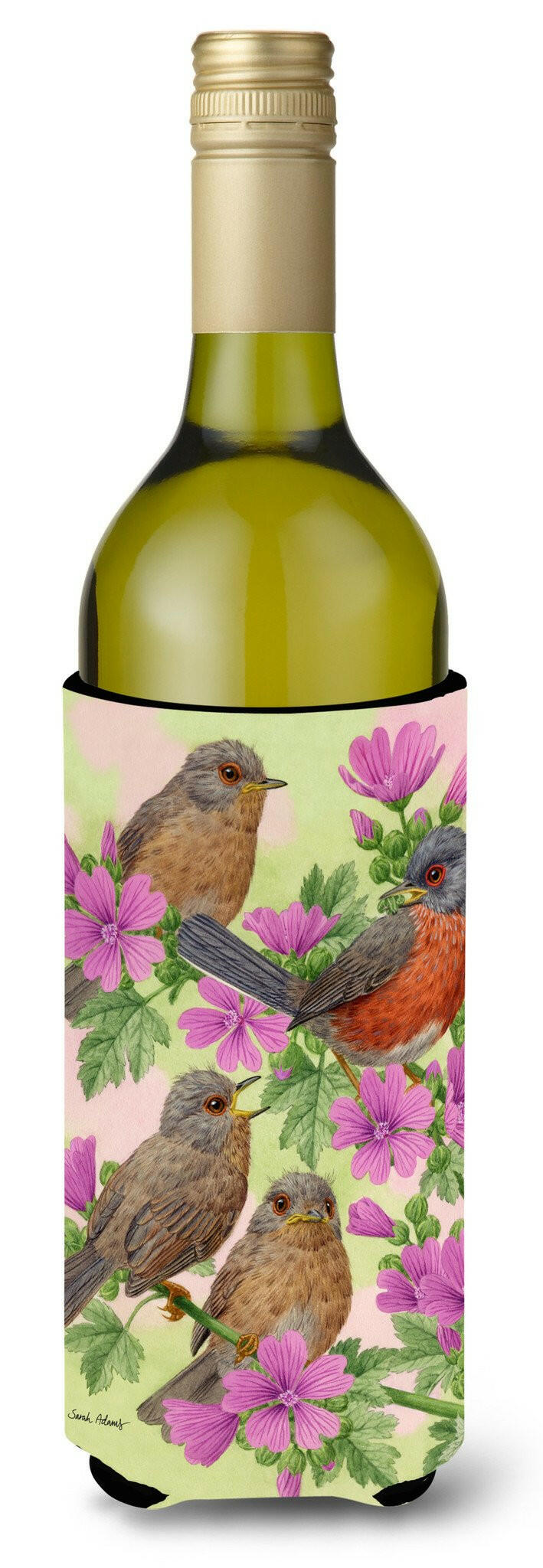 Warbler Family Wine Bottle Beverage Insulator Hugger ASA2127LITERK by Caroline's Treasures