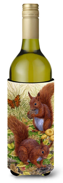 Red Squirrels Wine Bottle Beverage Insulator Hugger ASA2133LITERK by Caroline's Treasures