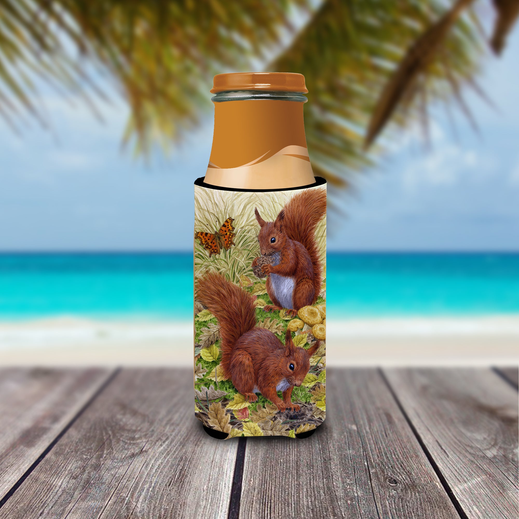 Red Squirrels Ultra Beverage Insulators for slim cans ASA2133MUK