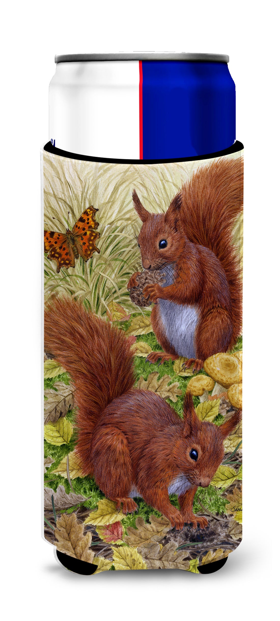 Red Squirrels Ultra Beverage Insulators for slim cans ASA2133MUK  the-store.com.