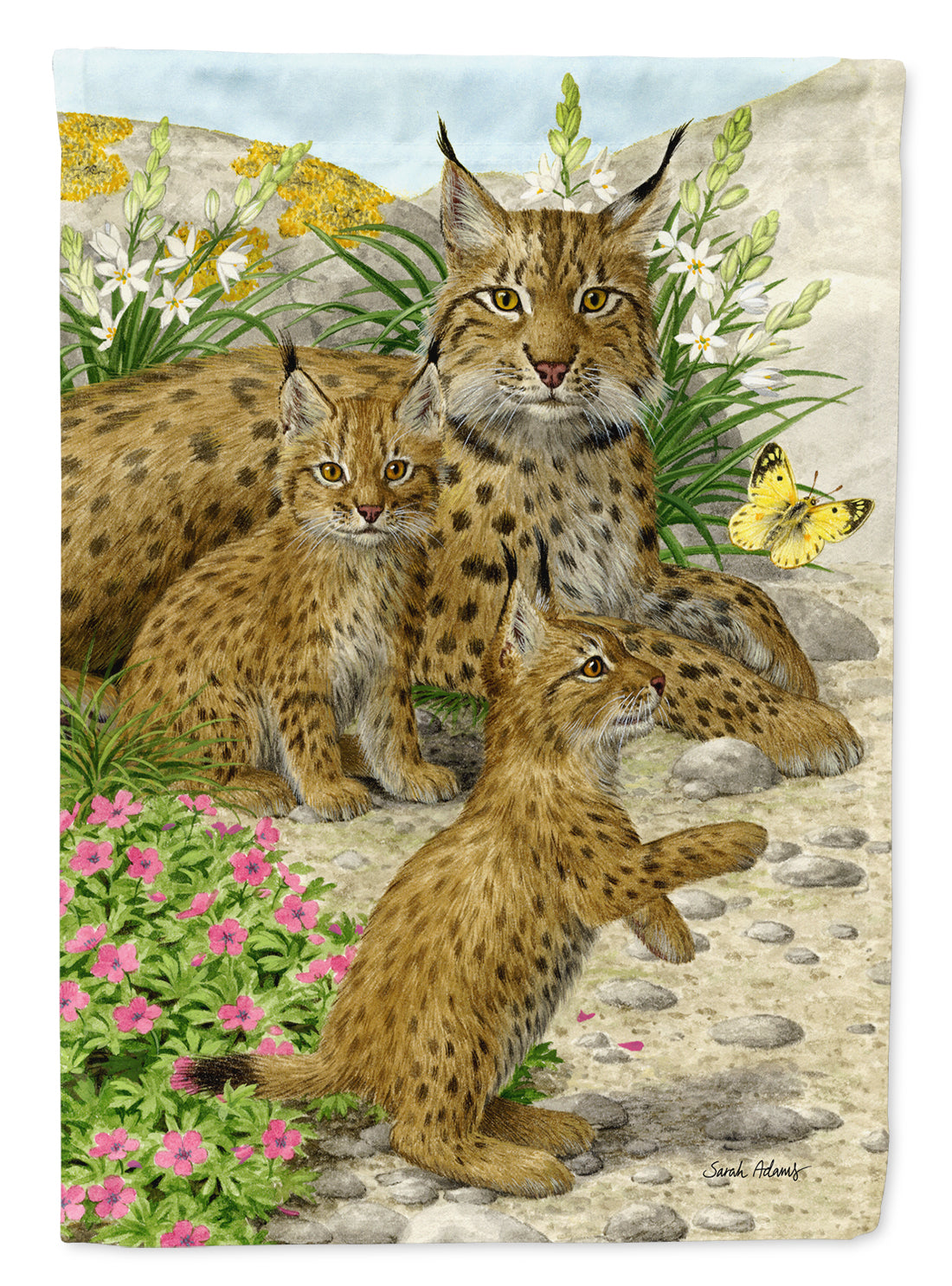 Lynx & Cubs Flag Garden Size ASA2134GF