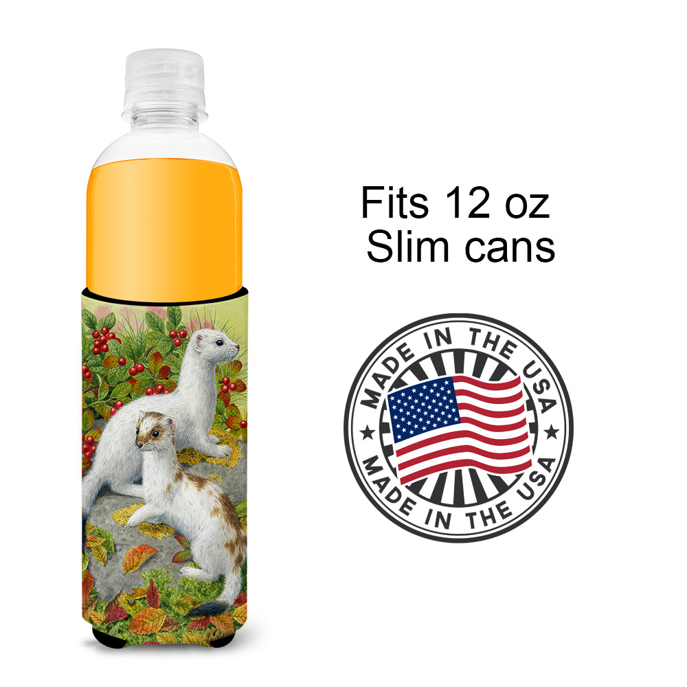 Ermine Stoat Short-tailed Weasel Ultra Beverage Insulators for slim cans ASA2138MUK  the-store.com.