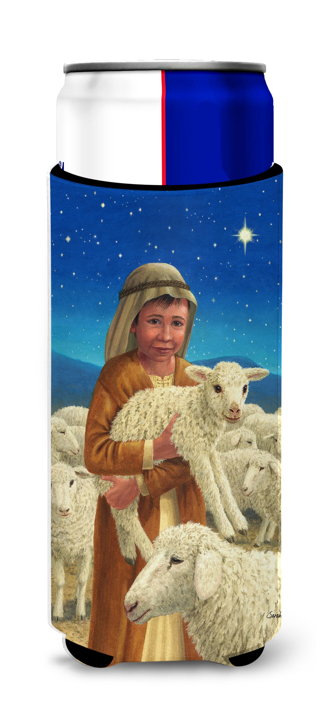 Shepherd and his sheep Ultra Beverage Insulators for slim cans ASA2141MUK  the-store.com.