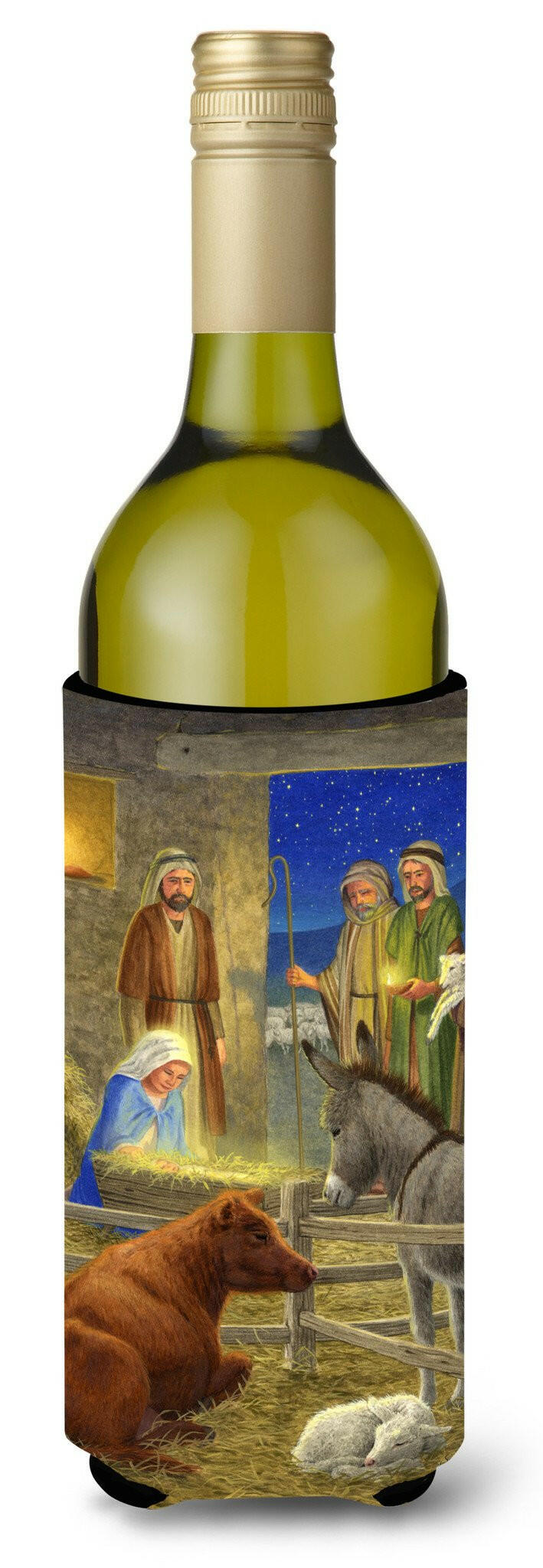 Nativity Scene Wine Bottle Beverage Insulator Hugger ASA2142LITERK by Caroline&#39;s Treasures