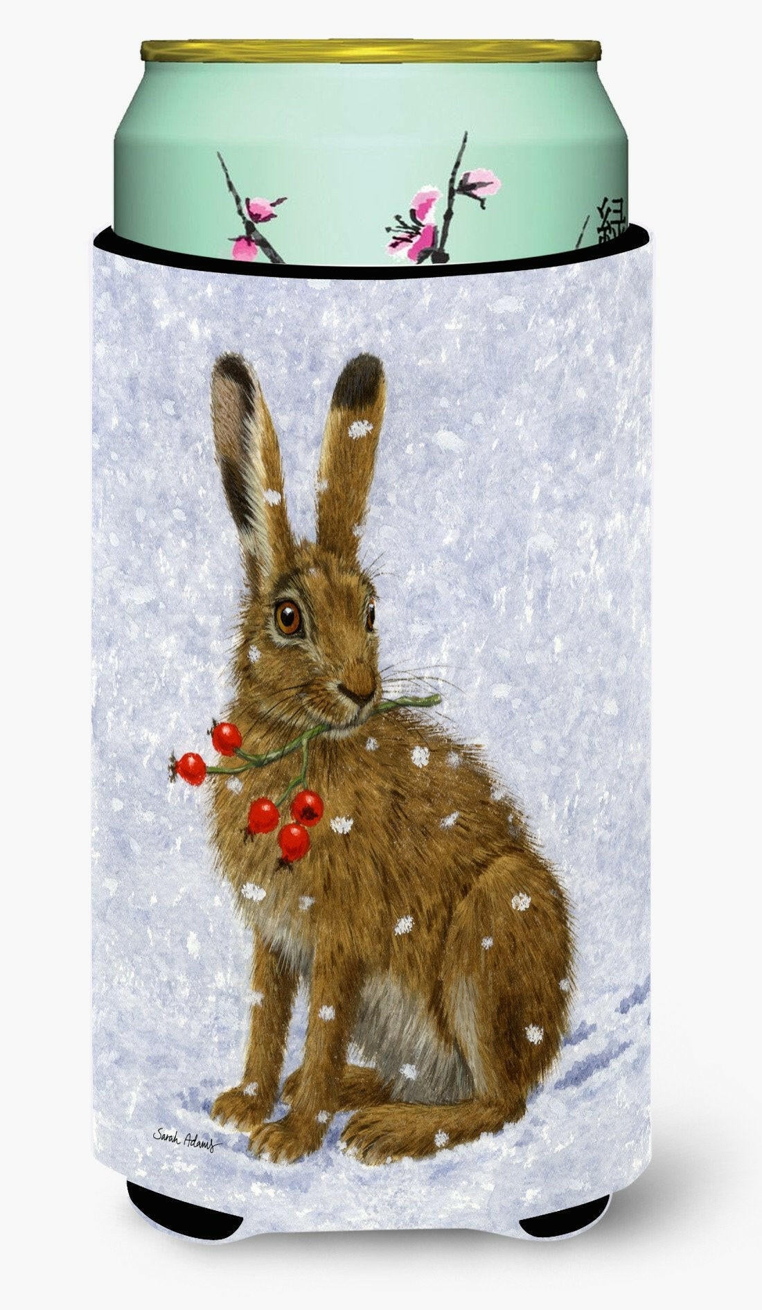Rabbit Hare &amp; Rosehips Tall Boy Beverage Insulator Hugger ASA2147TBC by Caroline&#39;s Treasures
