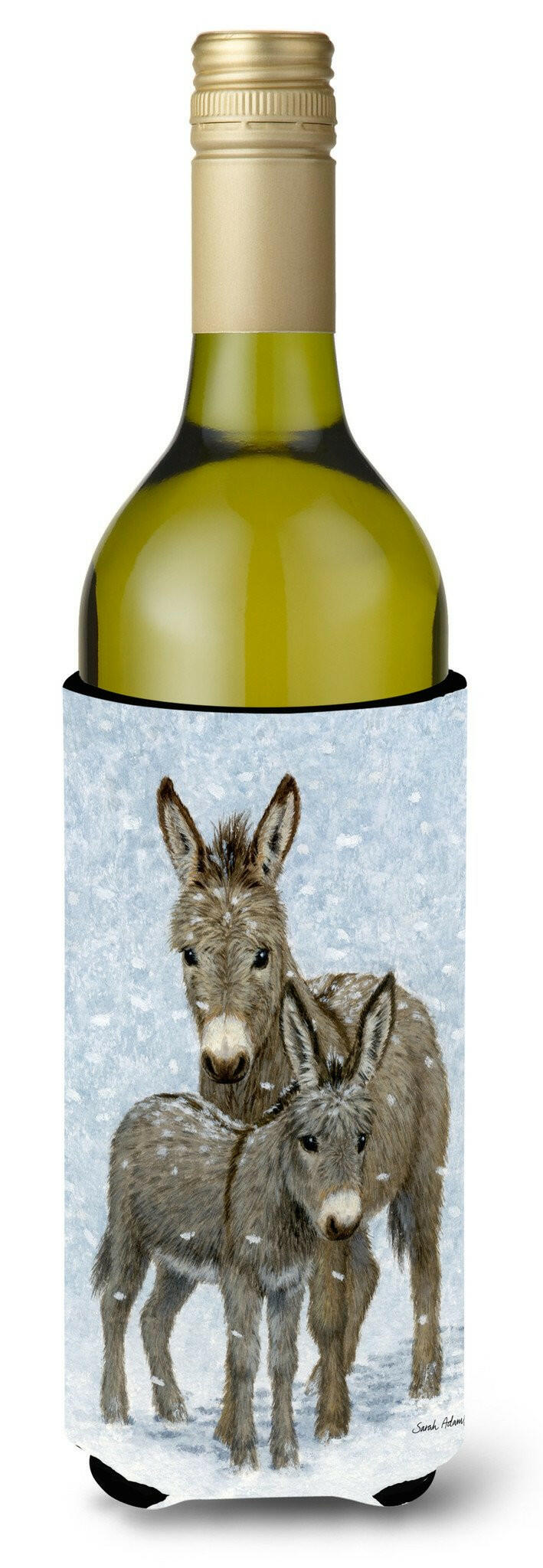 Donkeys Wine Bottle Beverage Insulator Hugger ASA2149LITERK by Caroline&#39;s Treasures