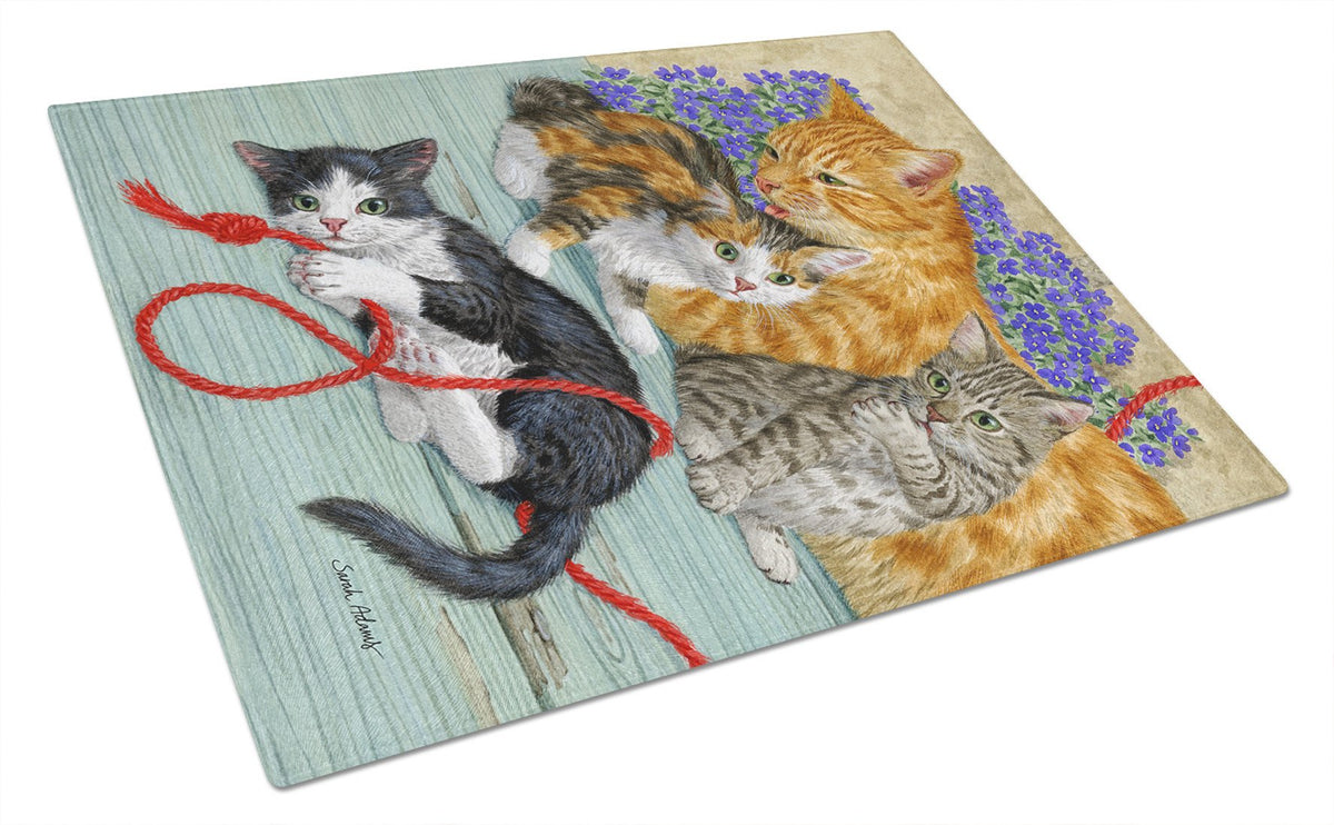 Cats Glass Cutting Board Large ASA2150LCB by Caroline&#39;s Treasures