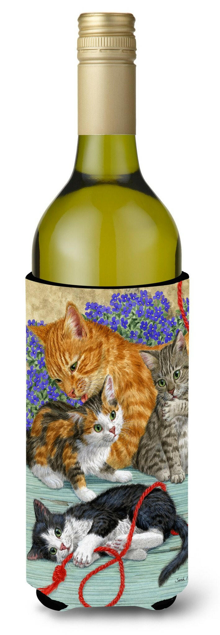 Cats Wine Bottle Beverage Insulator Hugger ASA2150LITERK by Caroline&#39;s Treasures