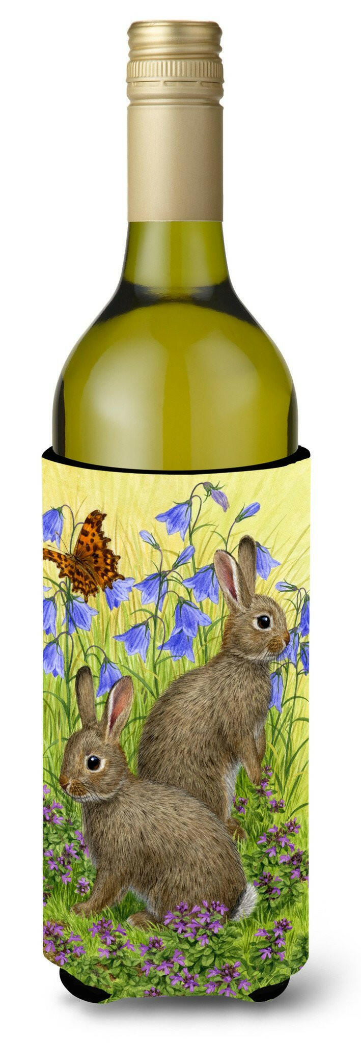 Rabbits  Wine Bottle Beverage Insulator Hugger ASA2152LITERK by Caroline&#39;s Treasures