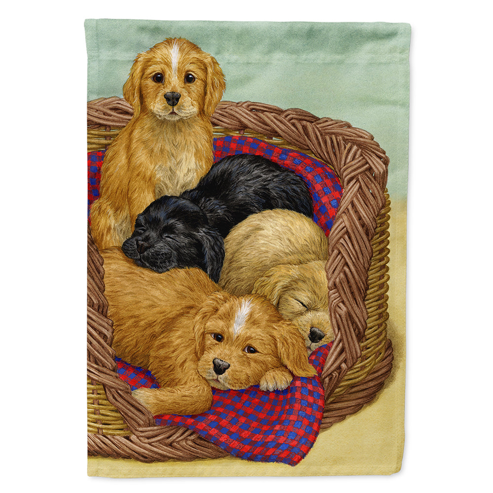 Puppies Flag Canvas House Size ASA2155CHF  the-store.com.