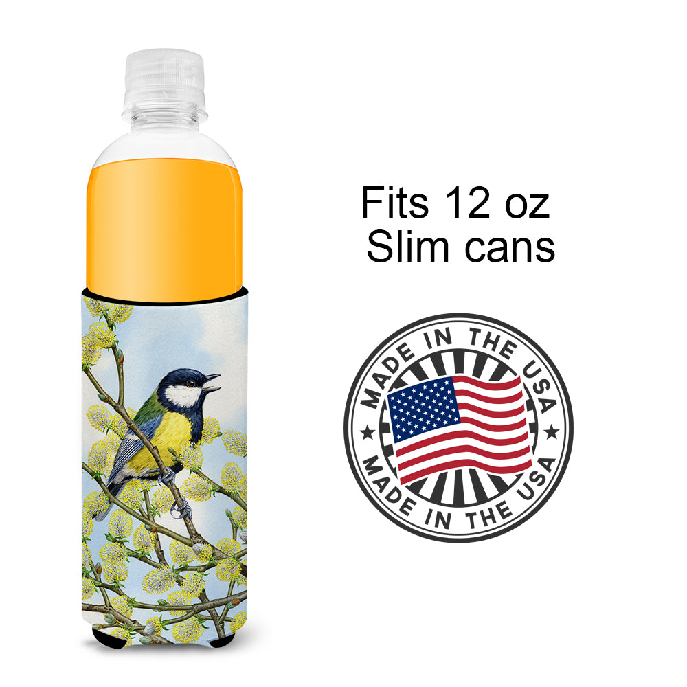 Eurasian Blue Tit on a branch Ultra Beverage Insulators for slim cans ASA2156MUK