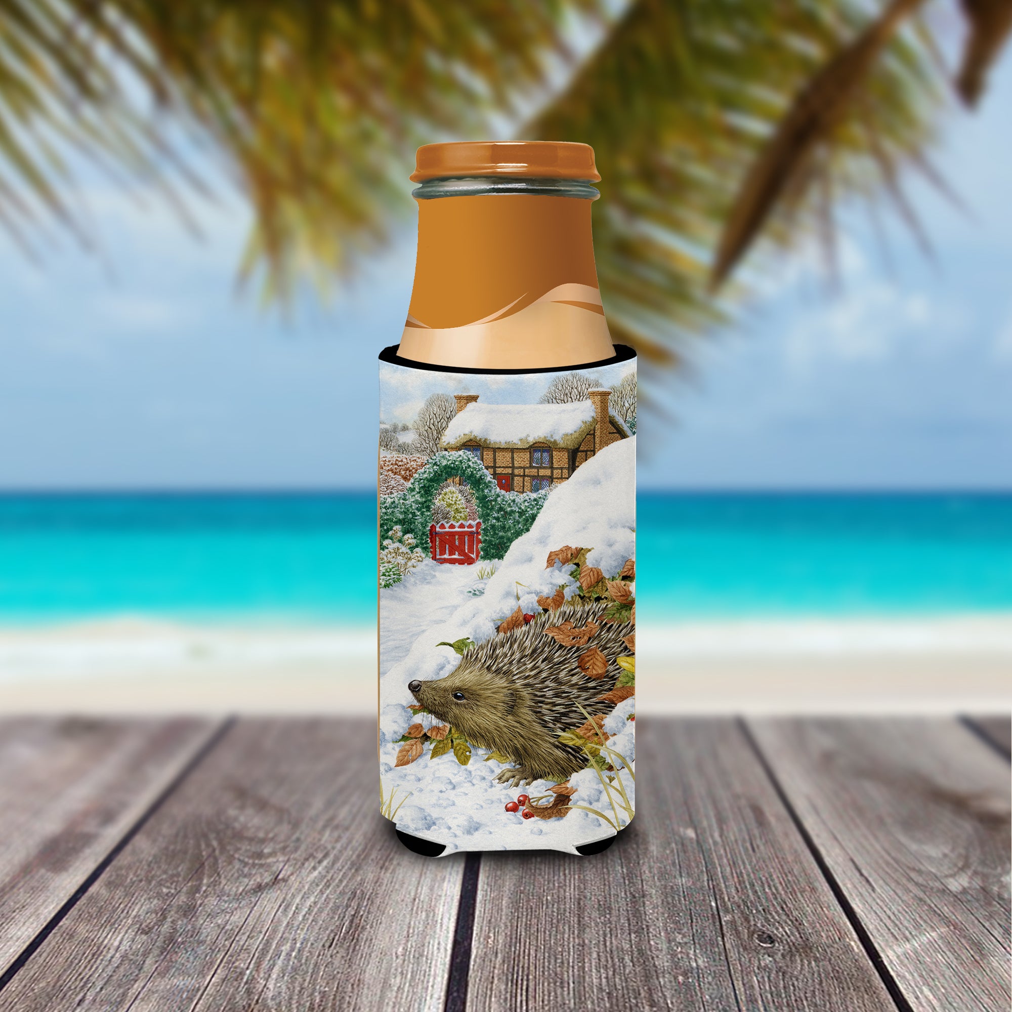 Hedgehog Holiday Ultra Beverage Insulators for slim cans ASA2158MUK