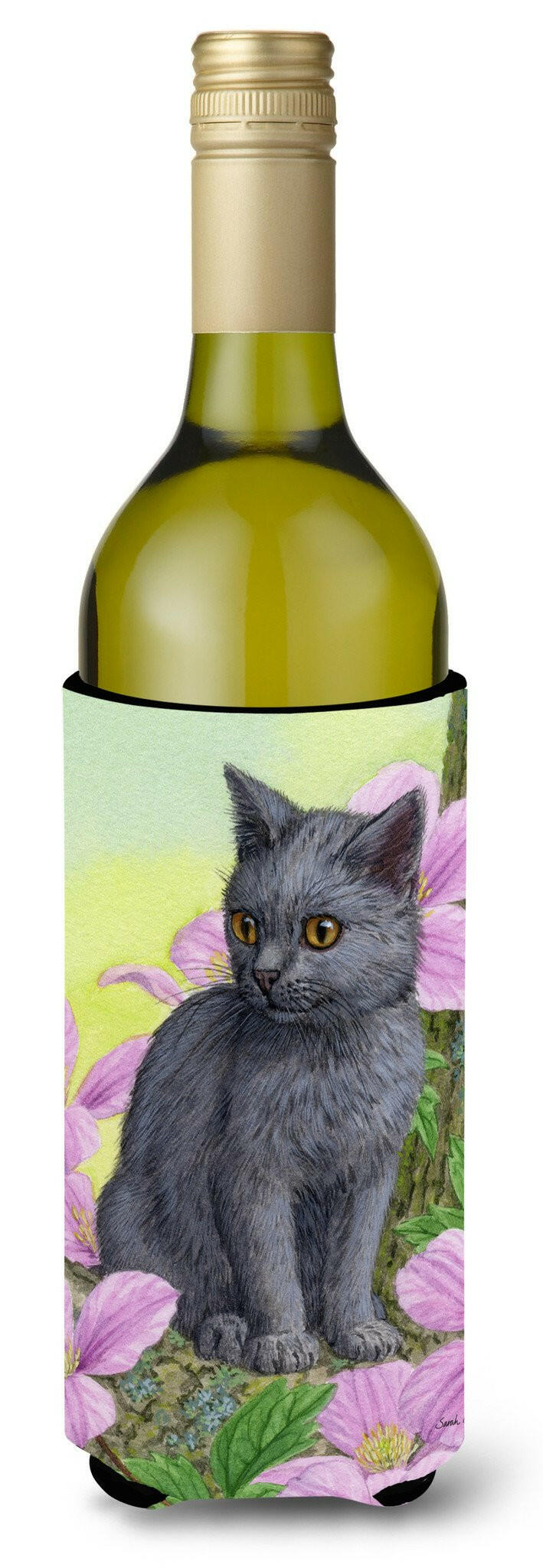 Chartruex Kitten Wine Bottle Beverage Insulator Hugger ASA2165LITERK by Caroline&#39;s Treasures