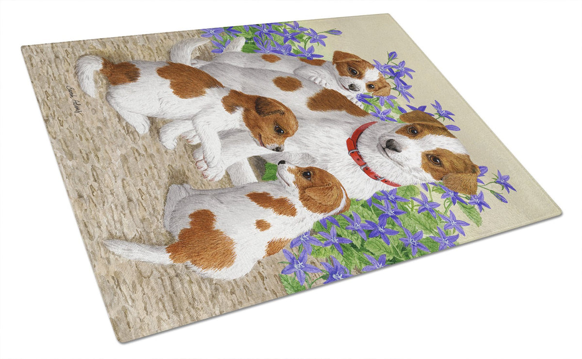Jack Russell Terriers Glass Cutting Board Large ASA2167LCB by Caroline&#39;s Treasures