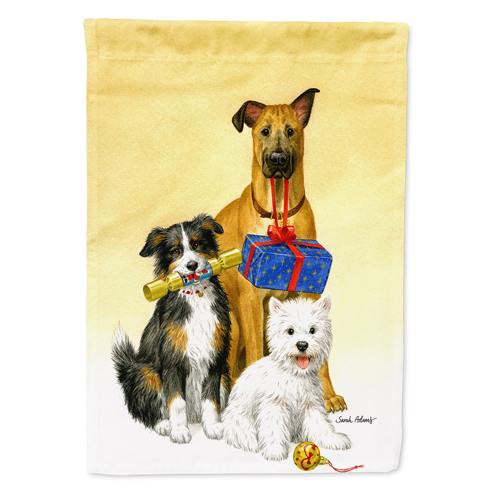 Westie, German Shepherd and Aussie Flag Canvas House Size ASA2168CHF  the-store.com.