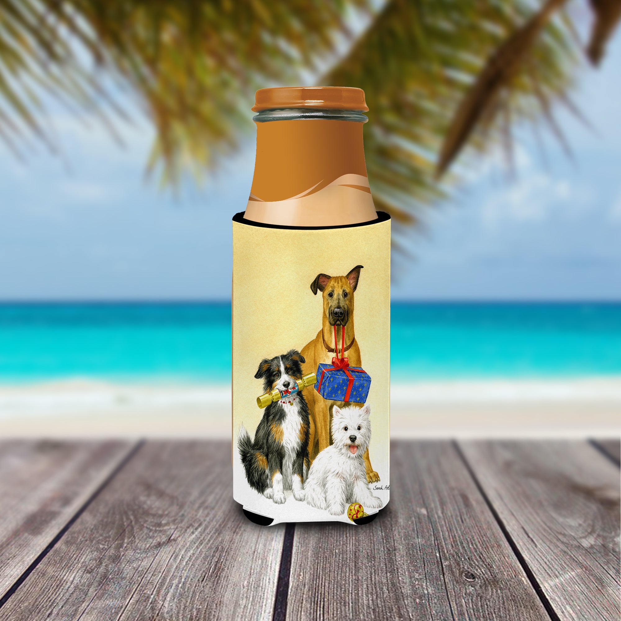 Westie, German Shepherd and Aussie Ultra Beverage Insulators for slim cans ASA2168MUK  the-store.com.
