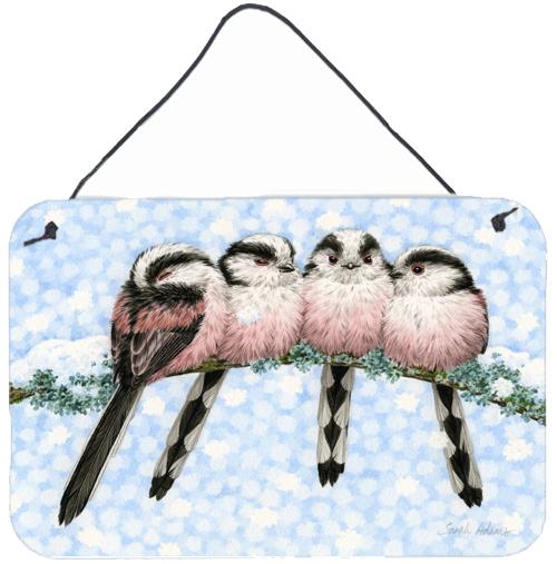 Roosting Long Tailed Tits Wall or Door Hanging Prints by Caroline's Treasures