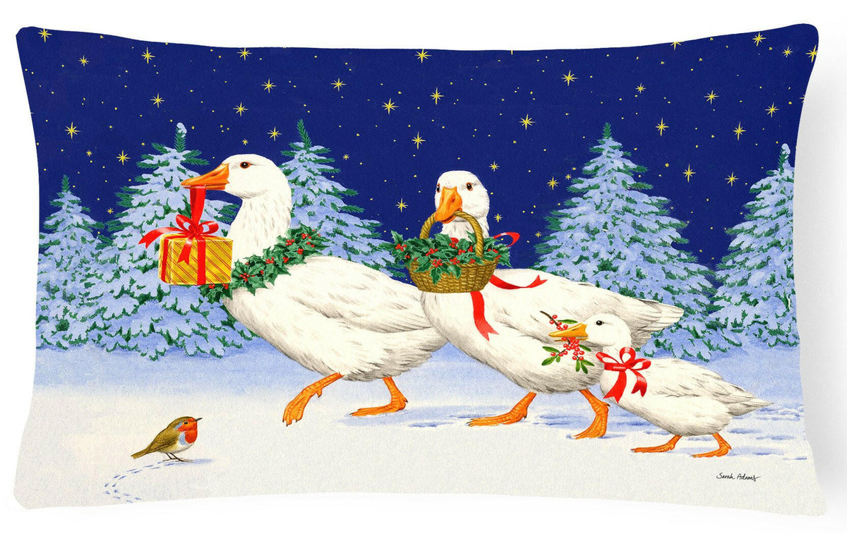 Three Geese &amp; Gifts Fabric Decorative Pillow ASA2170PW1216 by Caroline&#39;s Treasures