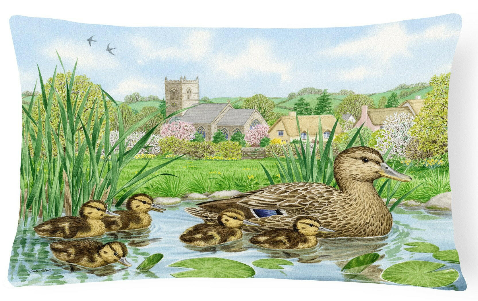 Mallard Duck Fabric Decorative Pillow ASA2178PW1216 by Caroline's Treasures