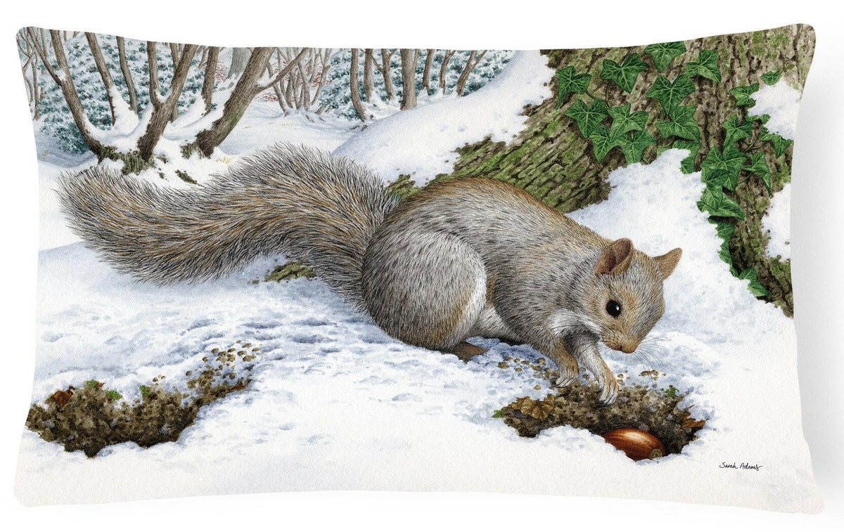 Grey Squirrel Fabric Decorative Pillow ASA2180PW1216 by Caroline&#39;s Treasures