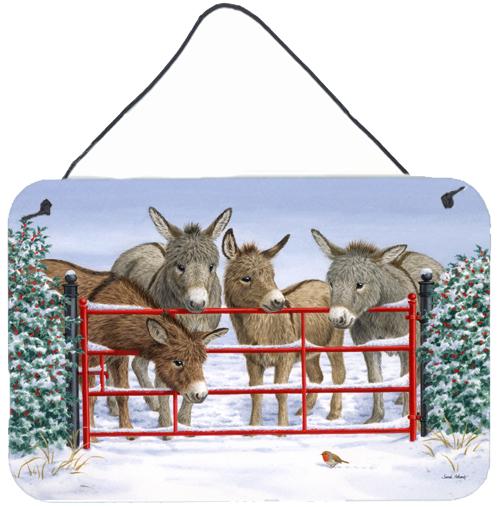 Donkeys and Robin Wall or Door Hanging Prints ASA2198DS812 by Caroline's Treasures