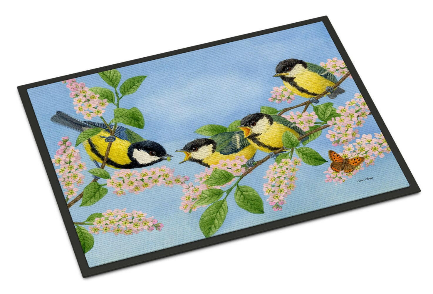Caroline's Treasures Great Tit Family of Birds Doormat - 18x27 Decorative Floor Mat – Indoor/Outdoor Rug with Artistic Flair ASA2203MAT