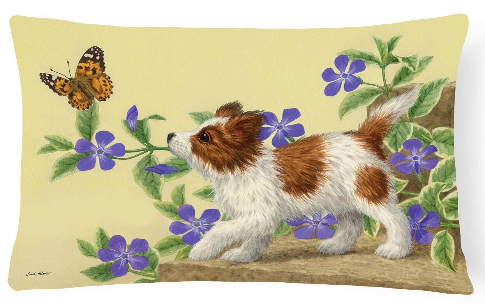 Papillon Pup Fabric Decorative Pillow ASA2204PW1216 by Caroline's Treasures