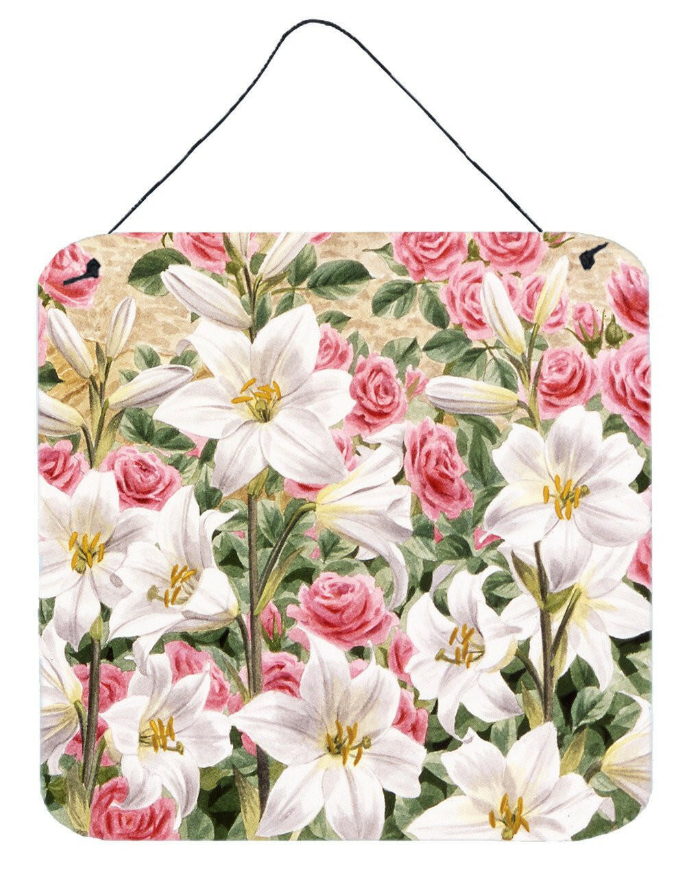 Lilies and Roses by Sarah Adams Wall or Door Hanging Prints ASAD0115DS66 by Caroline&#39;s Treasures