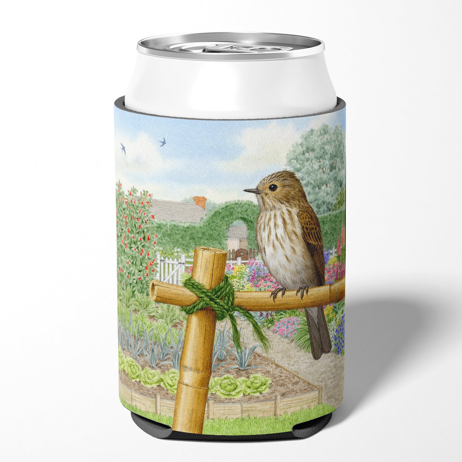 Caroline's Treasures Spotted Flycatcher by Sarah Adams Can or Bottle Hugger ASAD0688CC