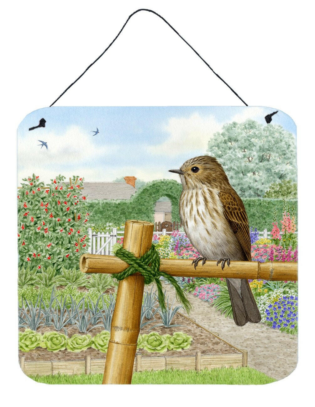 Spotted Flycatcher by Sarah Adams Wall or Door Hanging Prints ASAD0688DS66 by Caroline&#39;s Treasures