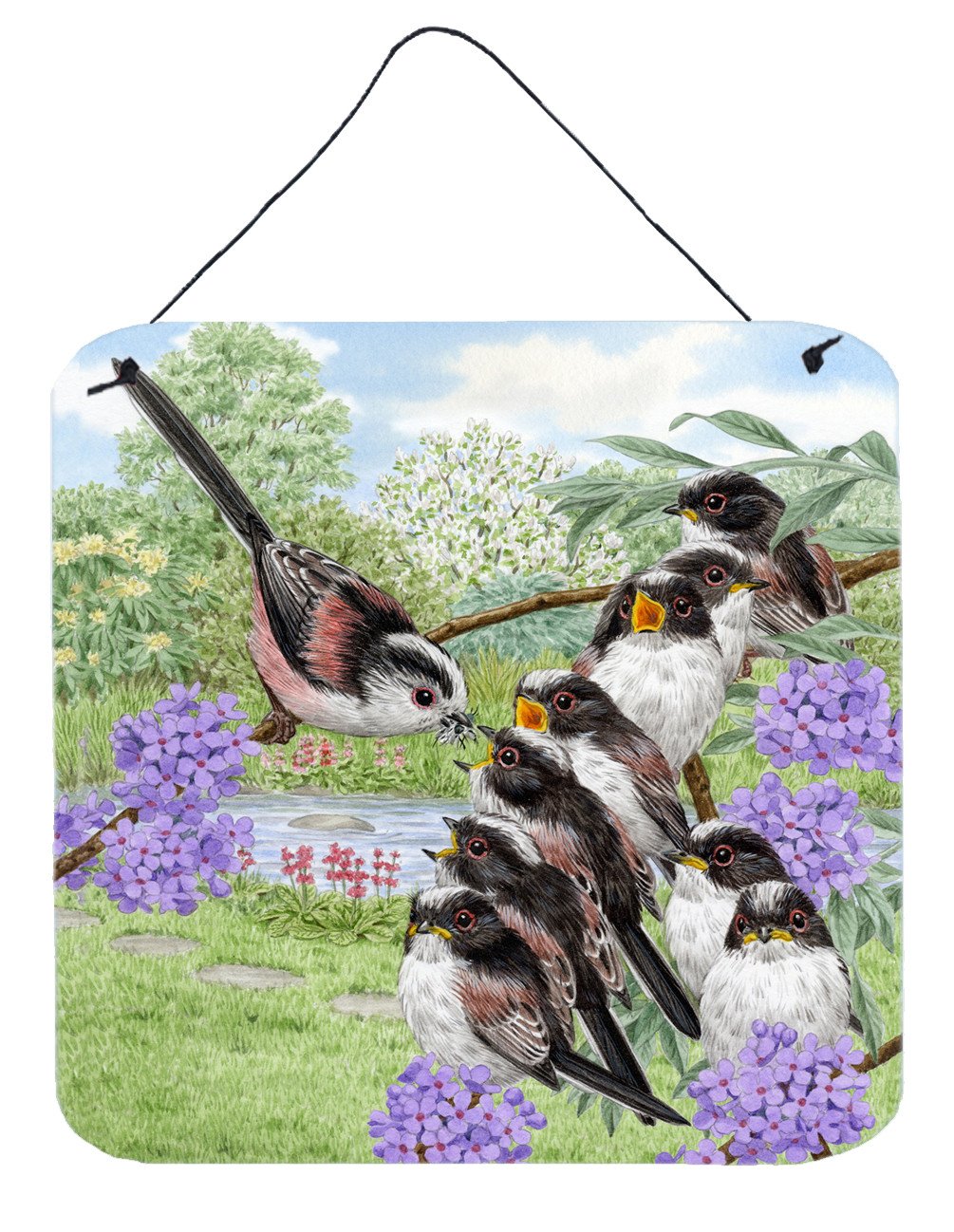 Long Tailed Tits by Sarah Adams Wall or Door Hanging Prints ASAD0690DS66 by Caroline&#39;s Treasures