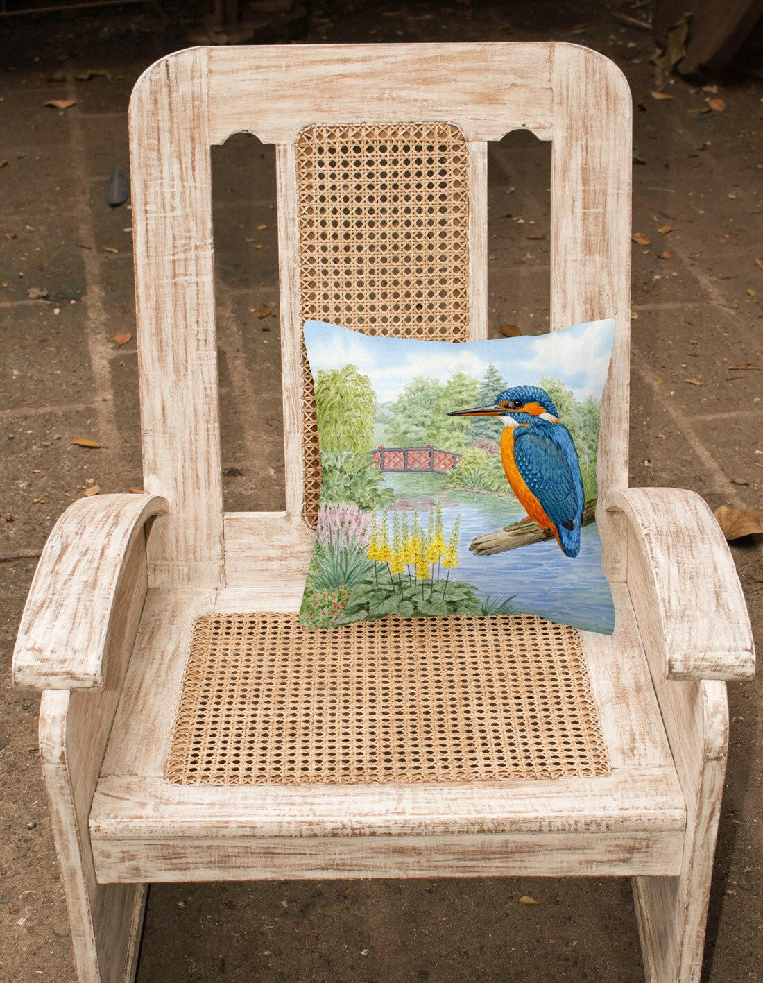 Kingfisher by Sarah Adams Canvas Decorative Pillow ASAD0692PW1414 - the-store.com
