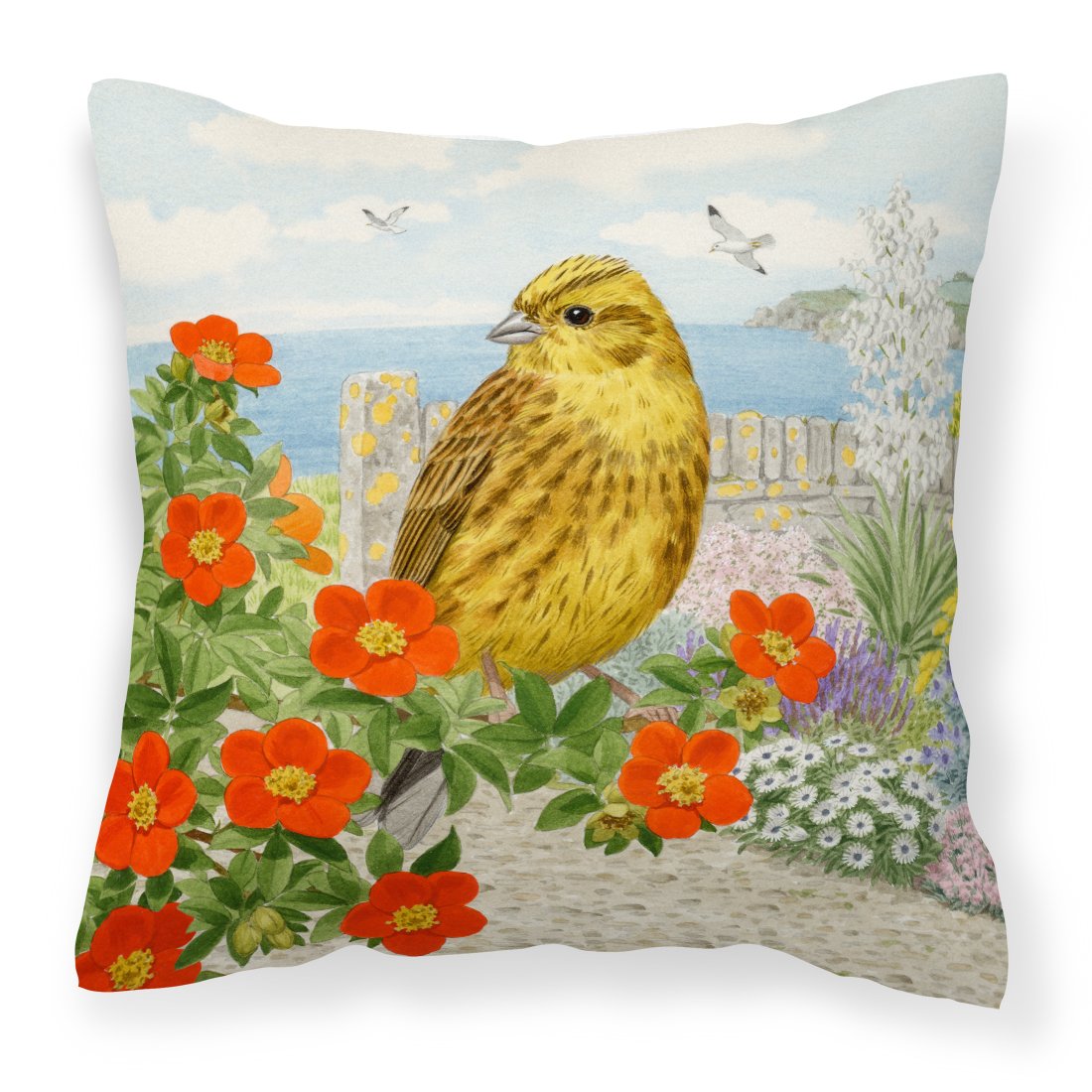 Yellowhammer by Sarah Adams Canvas Decorative Pillow by Caroline&#39;s Treasures