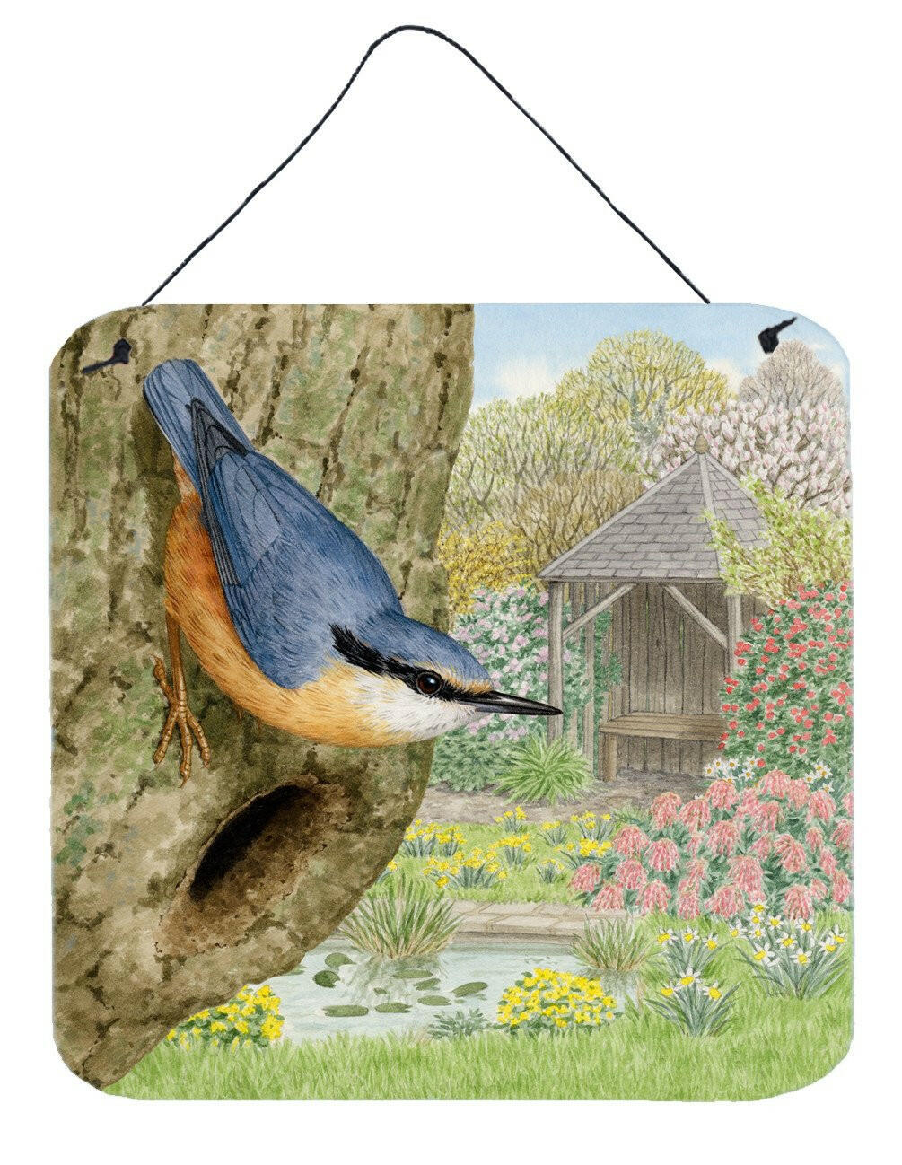 Nuthatch by Sarah Adams Wall or Door Hanging Prints ASAD0696DS66 by Caroline&#39;s Treasures