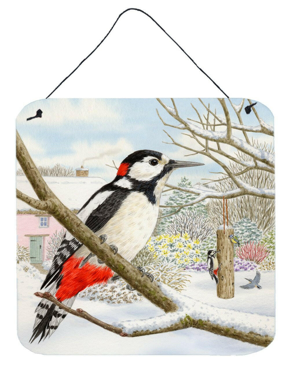 Spotted Woodpecker by Sarah Adams Wall or Door Hanging Prints ASAD0701DS66 by Caroline's Treasures