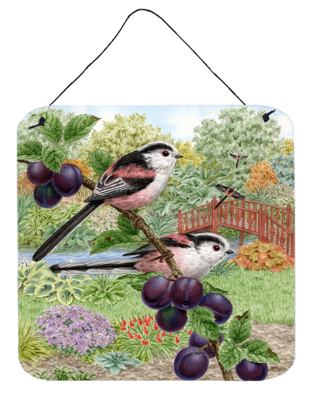 Long Tailed Tits by Sarah Adams Wall or Door Hanging Prints ASAD0703DS66 by Caroline&#39;s Treasures