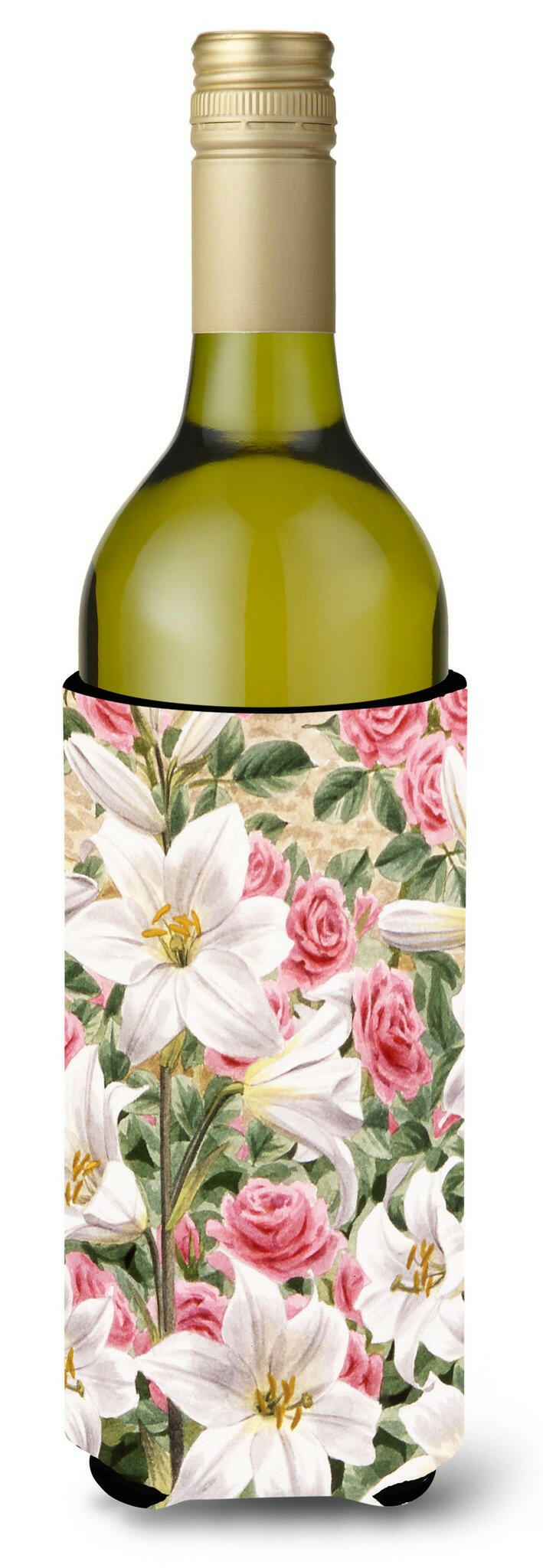 Lilies and Roses by Sarah Adams Wine Bottle Beverage Insulator Hugger ASAD115LITERK by Caroline&#39;s Treasures