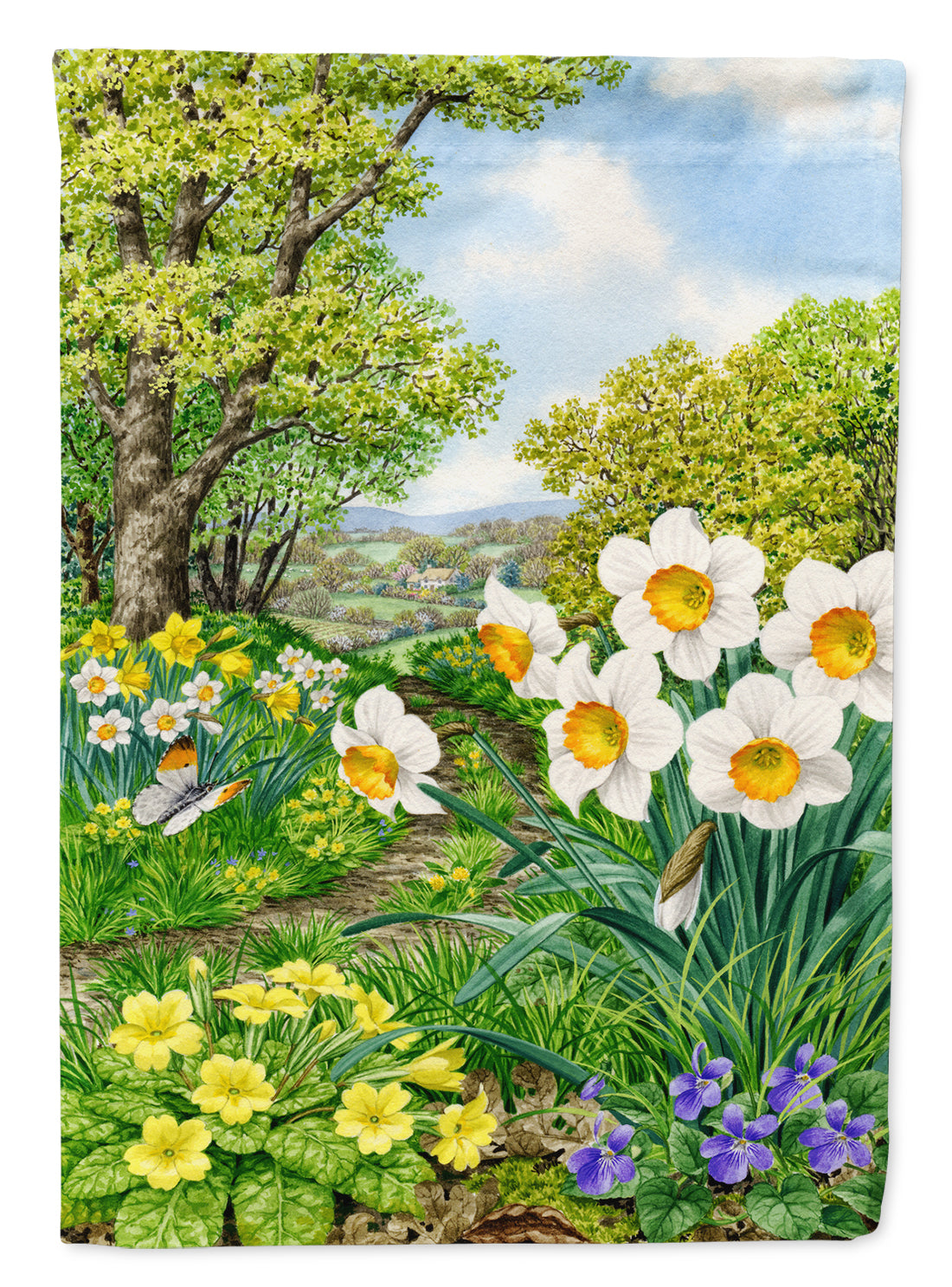 Spring Flowers by Sarah Adams Flag Canvas House Size ASAD778CHF