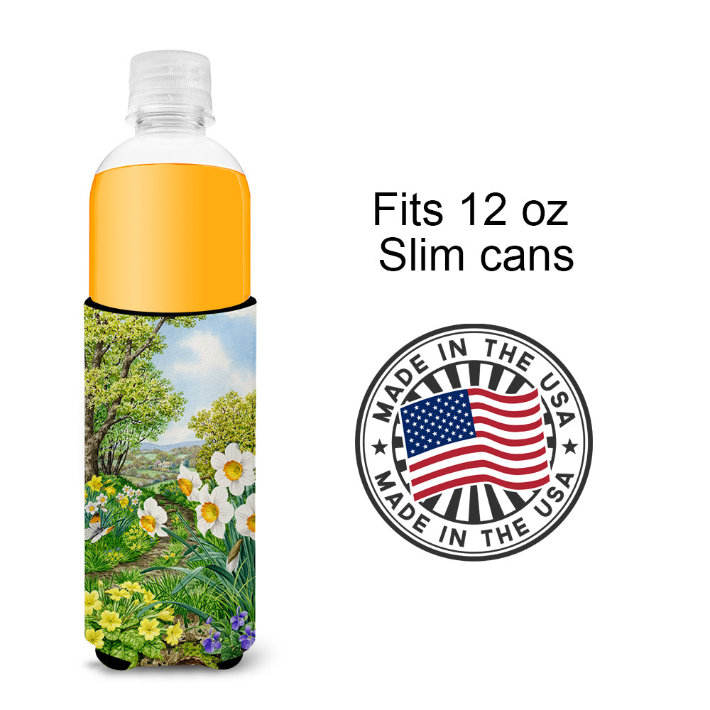 Fleurs de printemps par Sarah Adams Ultra Beverage Isolateurs pour canettes minces ASAD778MUK
