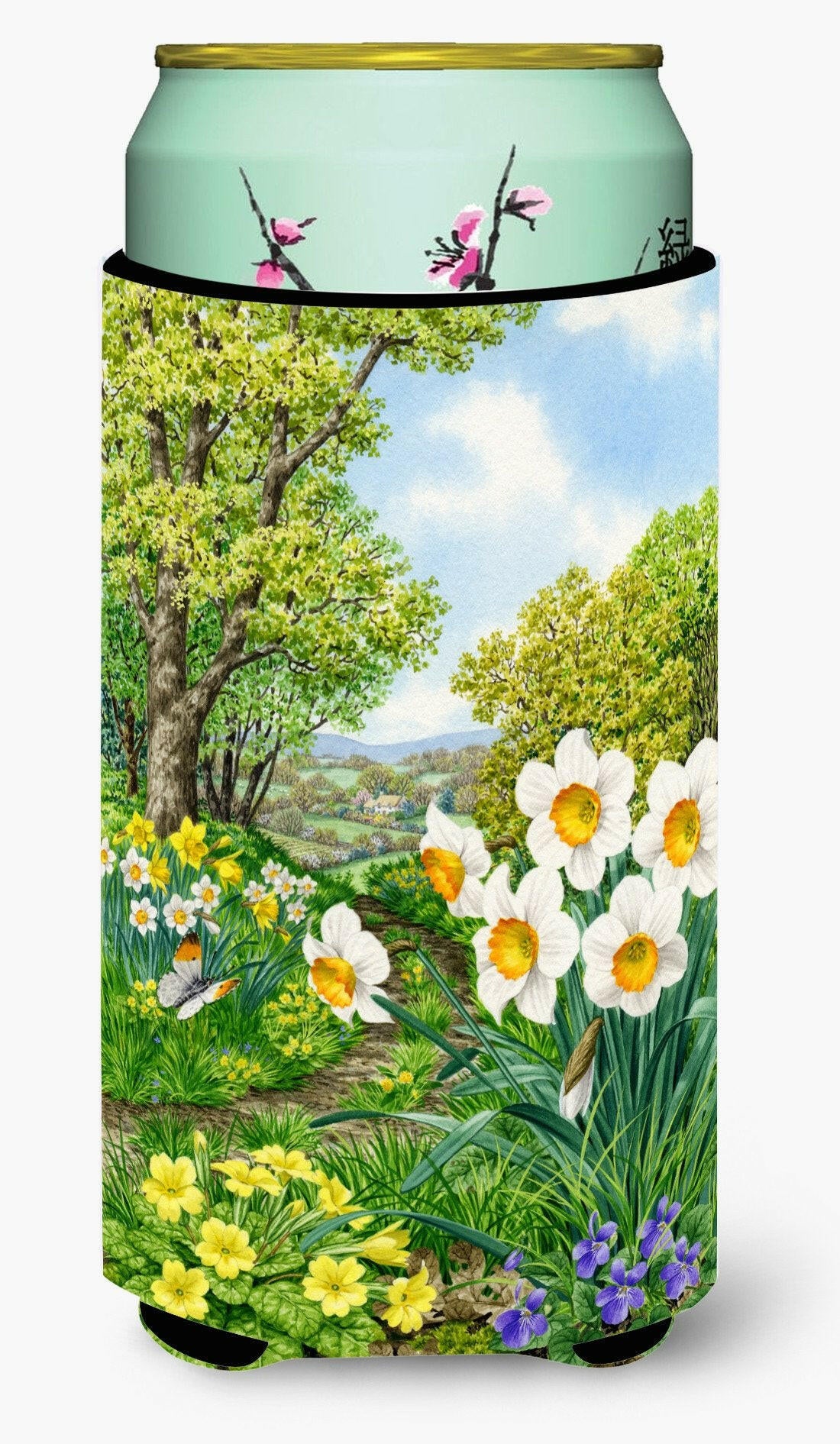 Spring Flowers by Sarah Adams Tall Boy Beverage Insulator Hugger ASAD778TBC by Caroline's Treasures