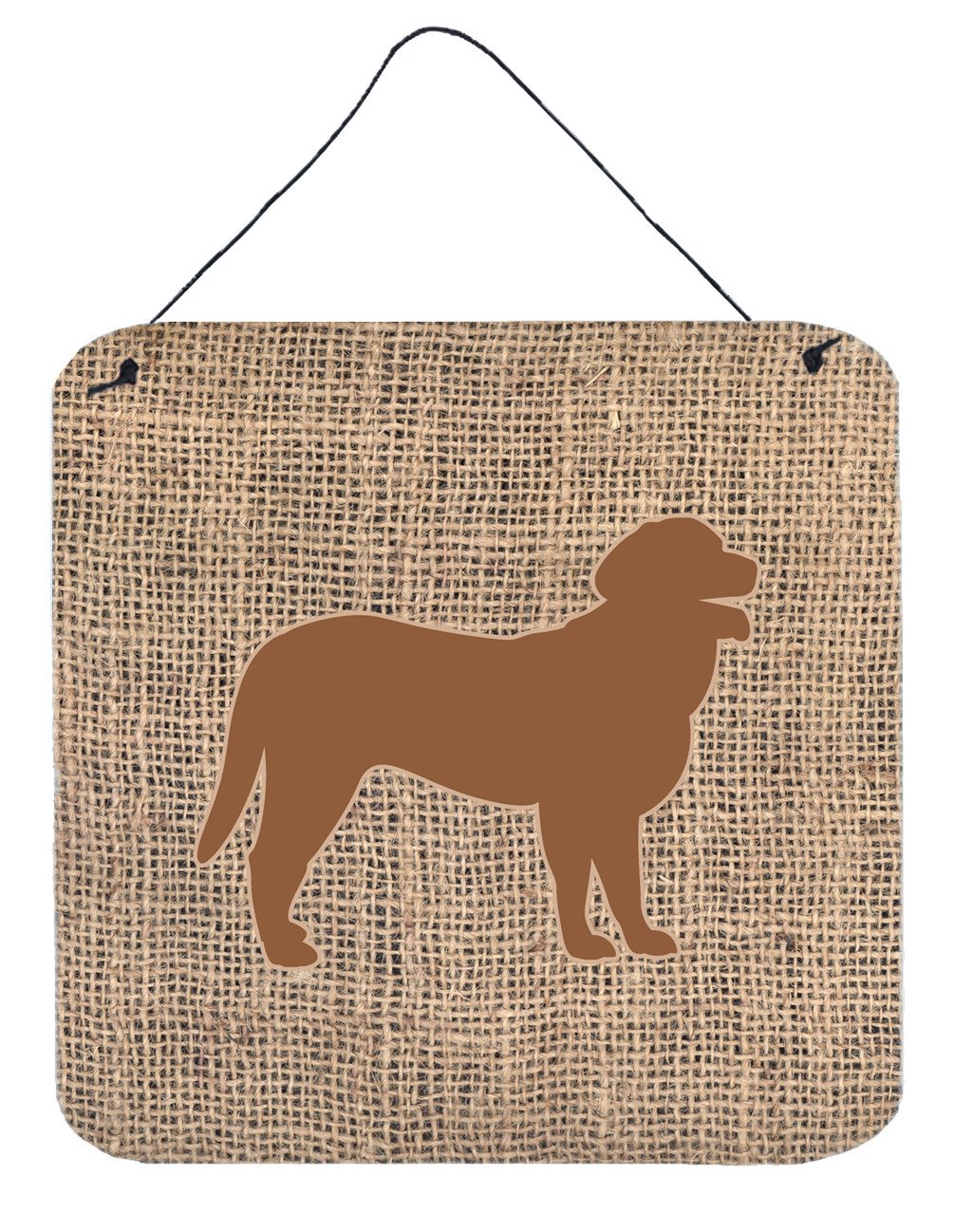 Curly Coated Retriever Burlap and Brown Wall or Door Hanging Prints BB1074 by Caroline&#39;s Treasures
