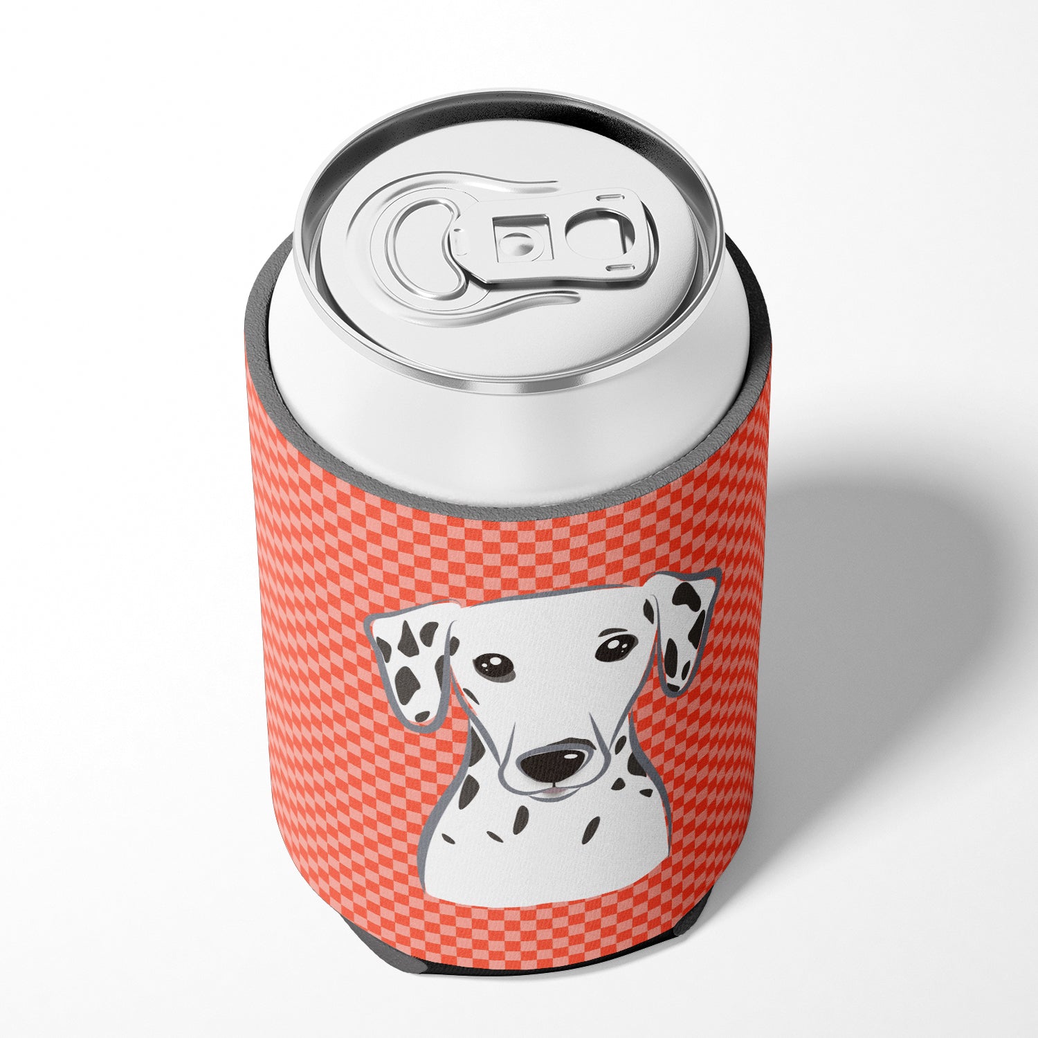 Red Checkered Dalmatian Can or Bottle Hugger BB1131CC