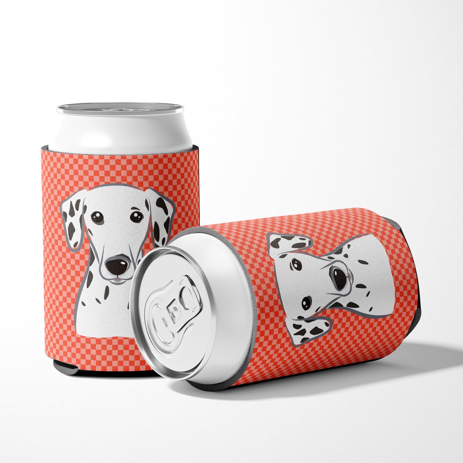 Red Checkered Dalmatian Can or Bottle Hugger BB1131CC