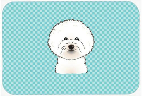 Checkerboard Blue Bichon Frise Mouse Pad, Hot Pad or Trivet BB1155MP by Caroline&#39;s Treasures