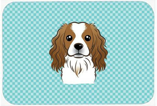 Checkerboard Blue Cavalier Spaniel Mouse Pad, Hot Pad or Trivet BB1162MP by Caroline&#39;s Treasures