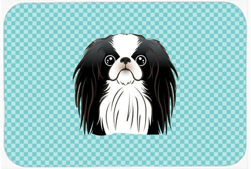 Checkerboard Blue Japanese Chin Mouse Pad, Hot Pad or Trivet BB1168MP by Caroline&#39;s Treasures