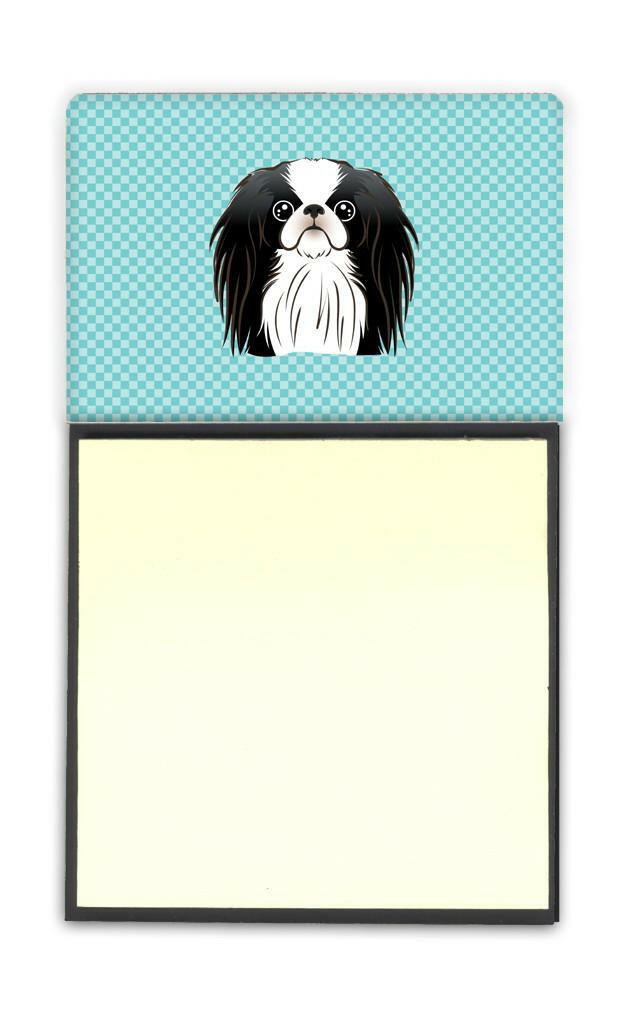 Checkerboard Blue Japanese Chin Refiillable Sticky Note Holder or Postit Note Dispenser BB1168SN by Caroline&#39;s Treasures