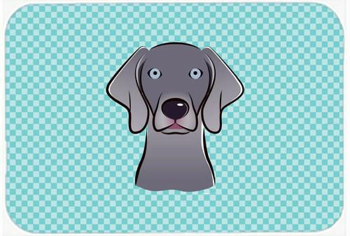 Checkerboard Blue Weimaraner Mouse Pad, Hot Pad or Trivet BB1169MP by Caroline&#39;s Treasures